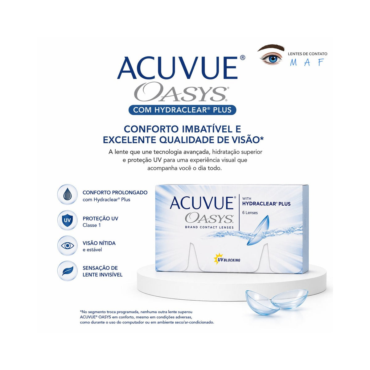 ACUVUE OASYS com HYDRACLEAR PLUS — vista adicional