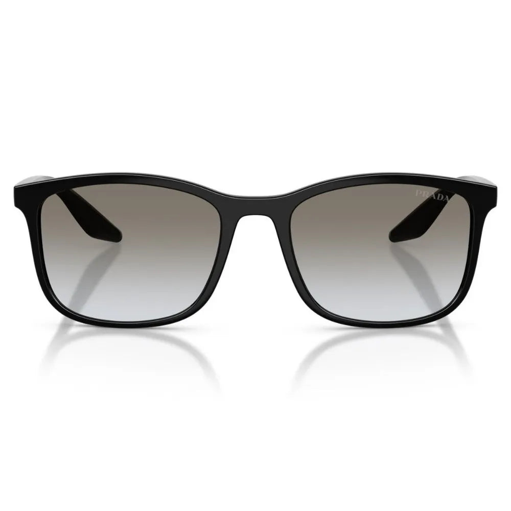 Óculos de Sol Prada A08S 12O50C56 Geométrico Preto com Lentes Marrom Degradê Feminino — vista principal