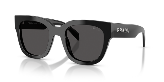 Óculos de Sol Prada C04S 28F90P52 Quadrado Preto com Lentes Marrom Degradê Feminino — vista principal
