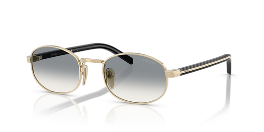 Óculos de Sol Prada B53S 5AK50V52 Oval Dourado com Lentes Rosa Feminino — vista principal
