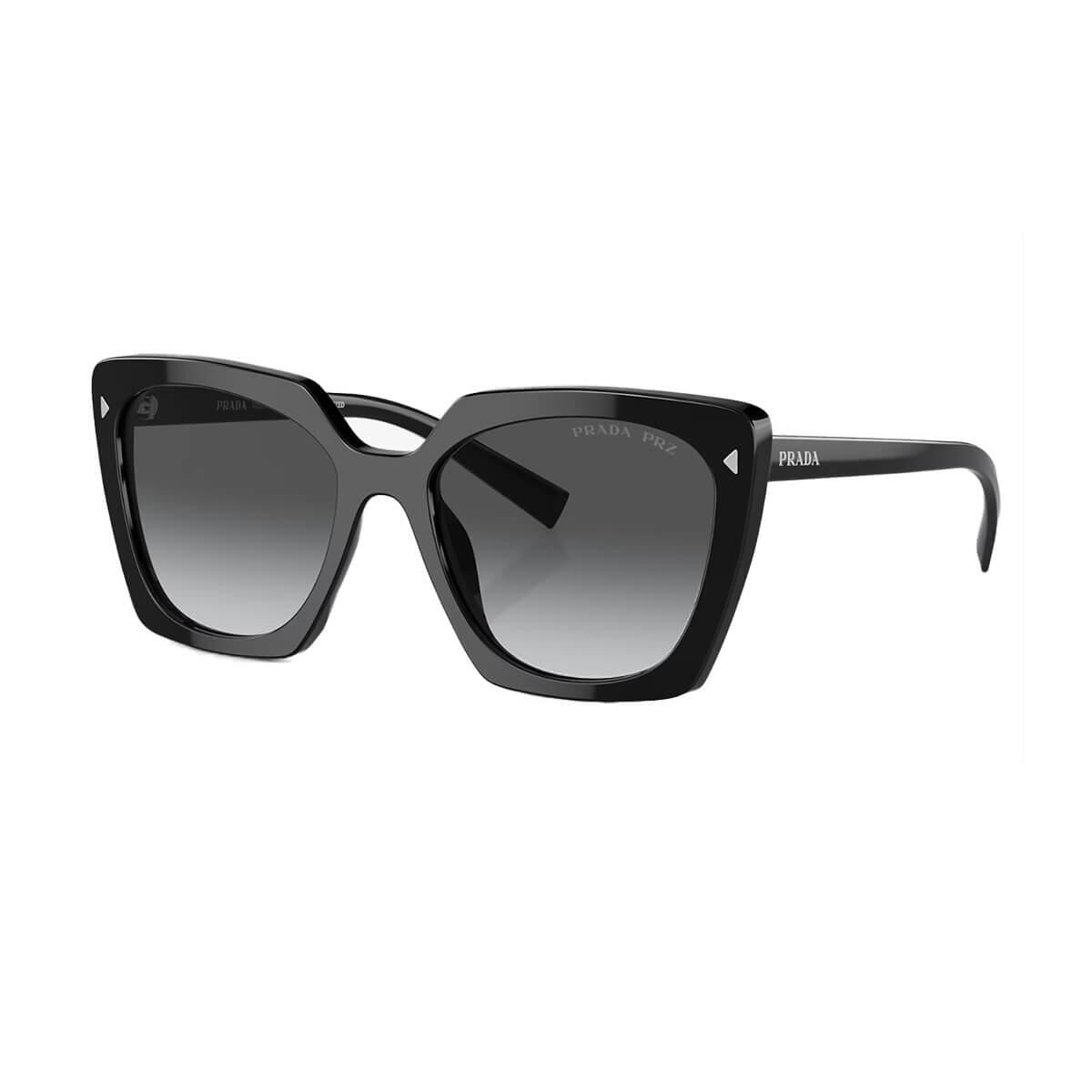 Óculos de Sol Prada Quadrado Preto Feminino 0PR 23ZS
