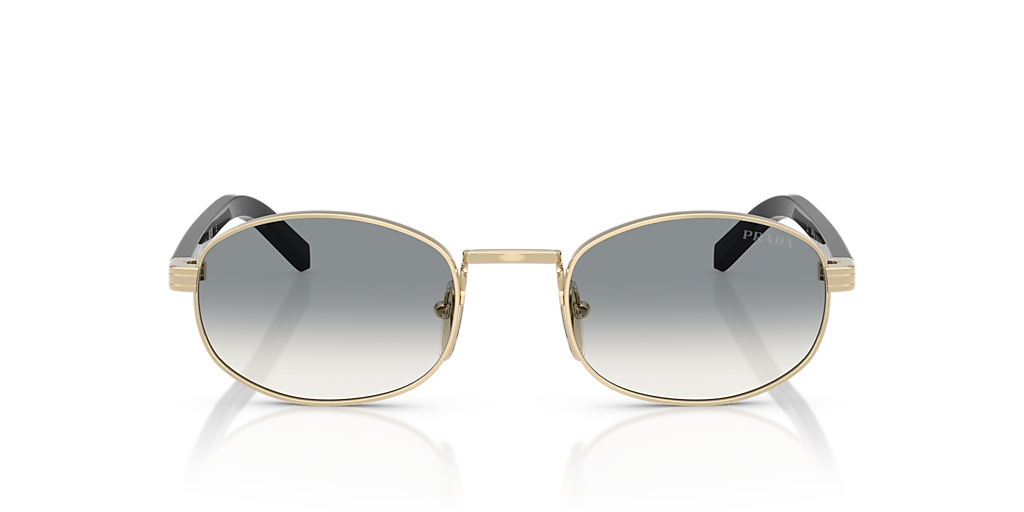 Óculos de Sol Prada B53S 5AK50V52 Oval Dourado com Lentes Rosa Feminino — vista adicional 1
