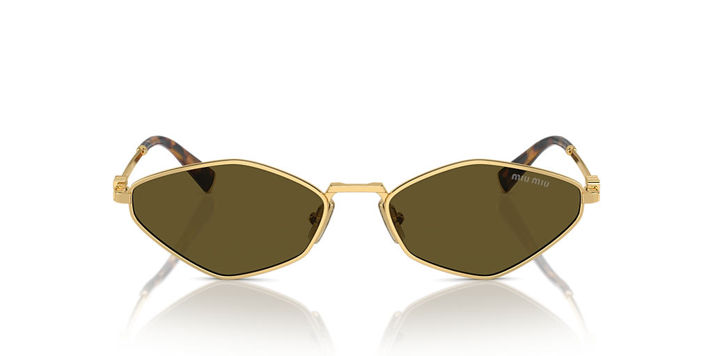 Óculos de Sol Miu Miu Quadrado Marrom Feminino 0MU 56ZS