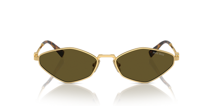 Óculos de Sol Miu Miu Quadrado Marrom Feminino 0MU 56ZS