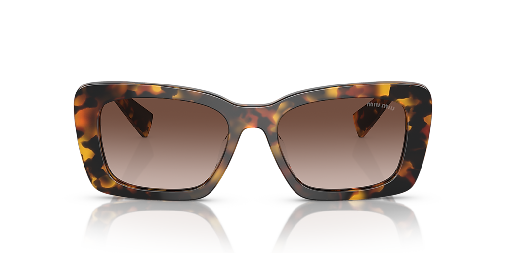 Óculos de Sol Miu Miu Retangular Marrom Feminino 0MU 07YS