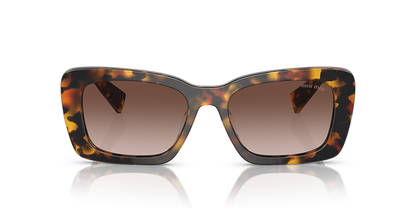Óculos de Sol Miu Miu Retangular Marrom Feminino 0MU 07YS