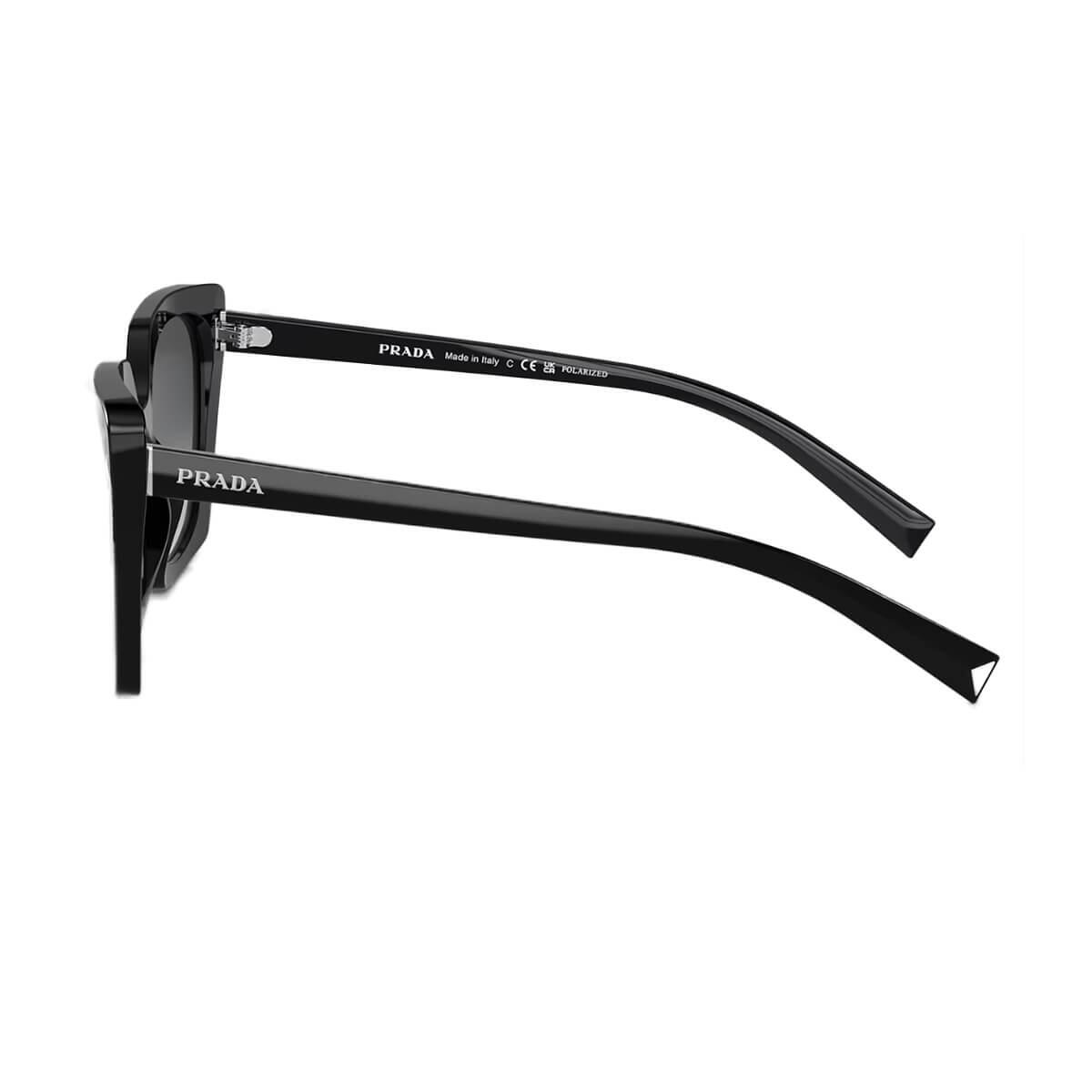 Óculos de Sol Prada Quadrado Preto Feminino 0PR 23ZS
