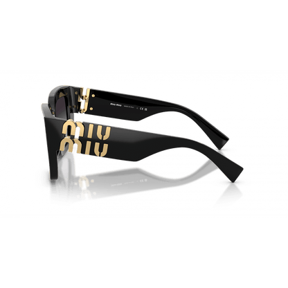 Miu Miu 0MU B05S 16K90A51 preto com lentes cinza degradê — vista adicional