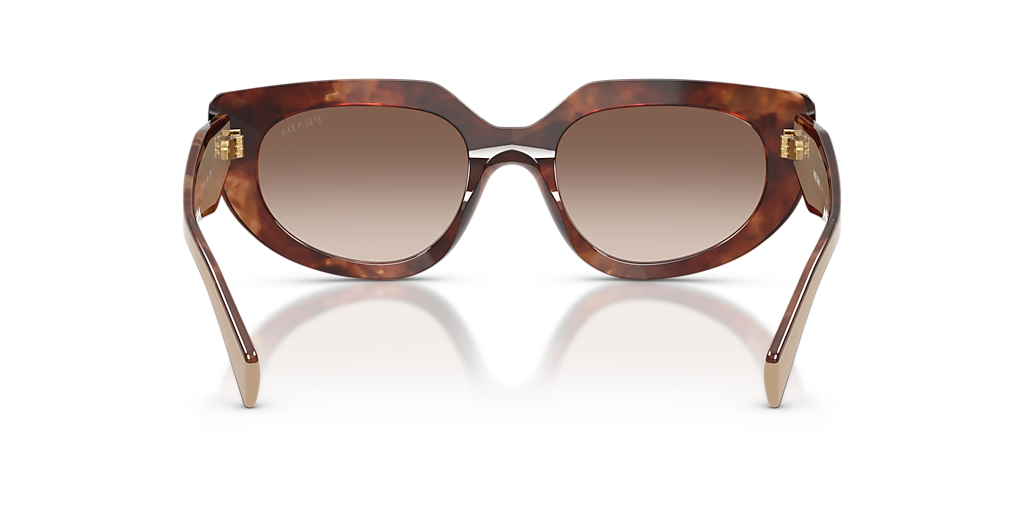 Óculos de Sol Prada D02S 0CD80L53 Geométrico Preto e Tartaruga com Lentes Degradê Feminino — vista adicional 3