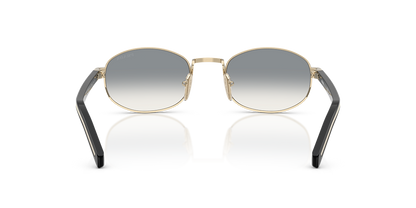 Óculos de Sol Prada B53S 5AK50V52 Oval Dourado com Lentes Rosa Feminino — vista adicional 3