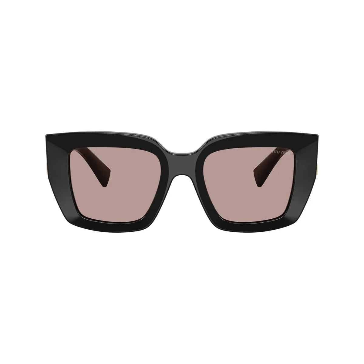Miu Miu 0MU B05S 16K20I51 preto com lentes roxas — vista traseira