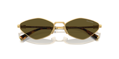 Óculos de Sol Miu Miu Quadrado Marrom Feminino 0MU 56ZS