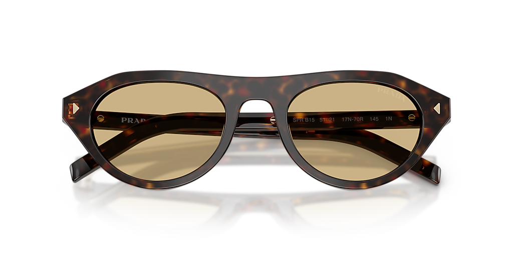 Óculos de Sol Prada B15S 16K73151 Quadrado Preto com Lentes Cinza Feminino