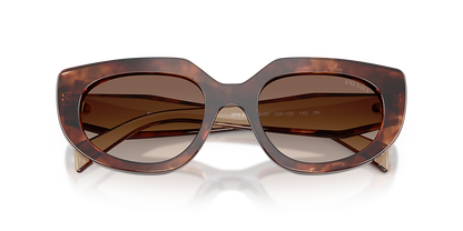 Óculos de Sol Prada D02S 0CD80L53 Geométrico Preto e Tartaruga com Lentes Degradê Feminino — vista adicional 4