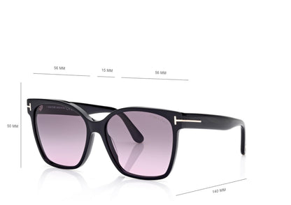 Óculos de Sol Tom Ford Quadrado Azul Feminino FT1312