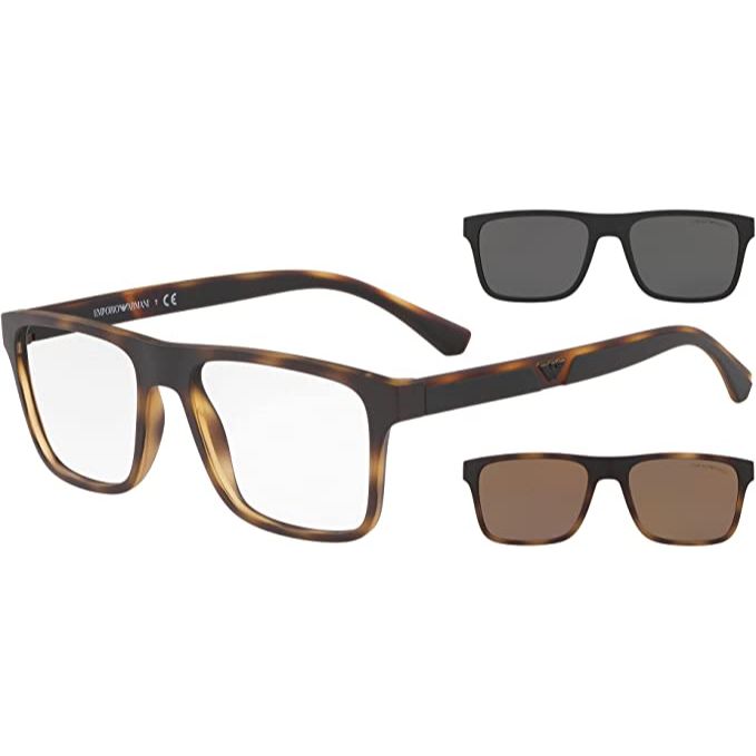 Óculos de Sol Emporio Armani 0EA4115 58021W54 Havana clip-on, vista principal