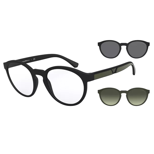 Óculos de Sol Emporio Armani 0EA4152 50421W52 preto clip-on, vista principal