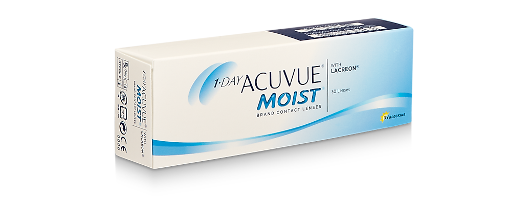 1-DAY ACUVUE MOIST com LACREON — embalagem