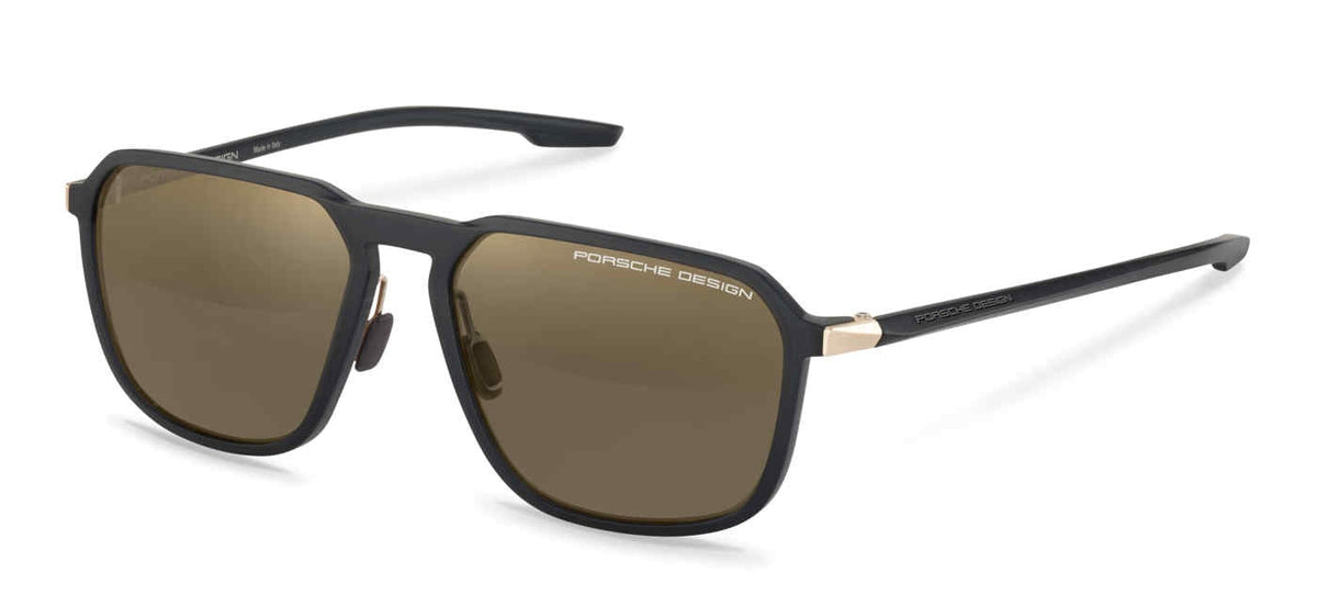 Óculos de Sol Porsche Design P8961 59B - armação cinza, lentes marrons