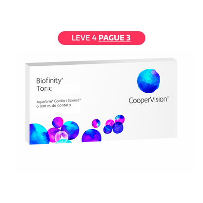Combo Biofinity Tórica — promoção Leve 4 Pague 3