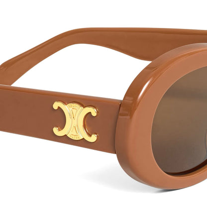 Óculos de Sol Celine Oval Marrom CL40194U_5245E — imagem 2