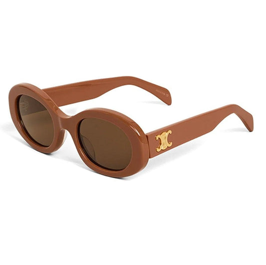 Óculos de Sol Celine Oval Marrom CL40194U_5245E — imagem 3