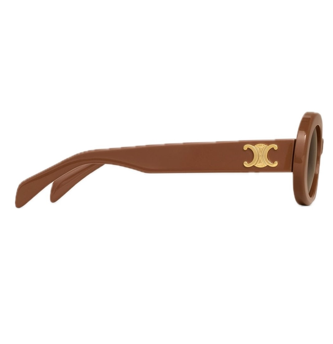Óculos de Sol Celine Oval Marrom CL40194U_5245E — imagem 4