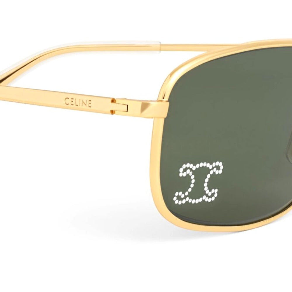 Óculos de Sol Celine Retangular Dourado CL40285U_6030N — imagem 2