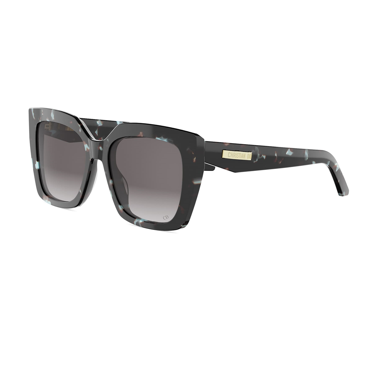 Óculos de Sol Dior CDior S5I CD40230I 5555T — vista frontal Havana e lentes bordô degradê