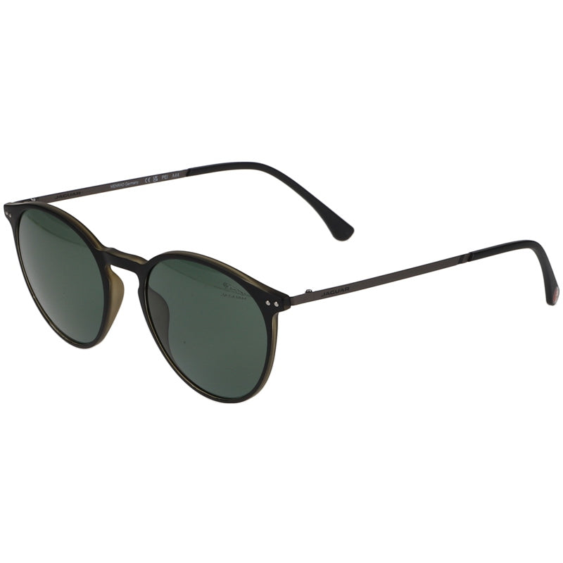 Óculos de sol Jaguar 37621 6101, armação cinza e lentes verdes