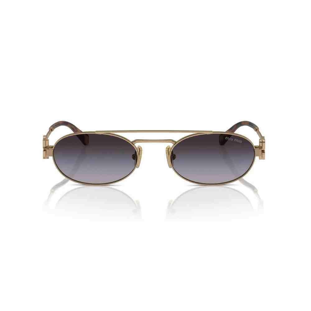 Miu Miu 0MU 54ZS 7OE5D153 ouro envelhecido com lentes cinza degradê — vista frontal