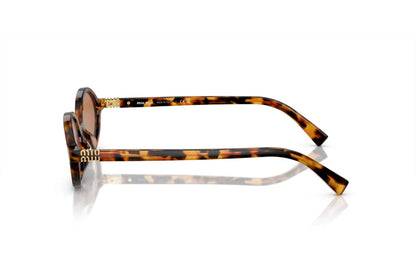 Óculos de Sol Miu Miu 04ZS Havana claro com lentes marrons — vista lateral