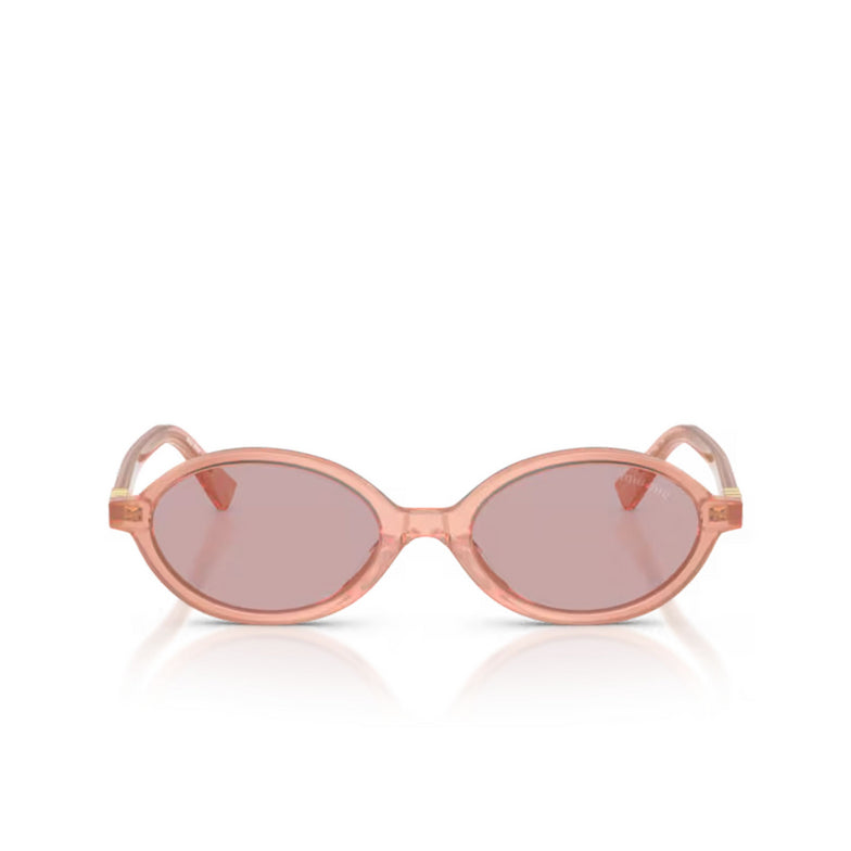 Óculos de Sol Miu Miu 04ZS rosa opalino com lentes rosa — vista frontal