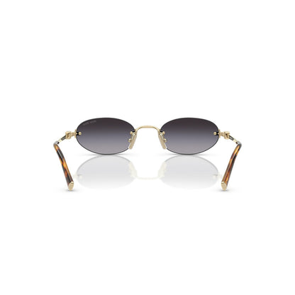 Óculos de Sol Miu Miu Oval Dourado Feminino A54S 0MU A54S 5AK20I51