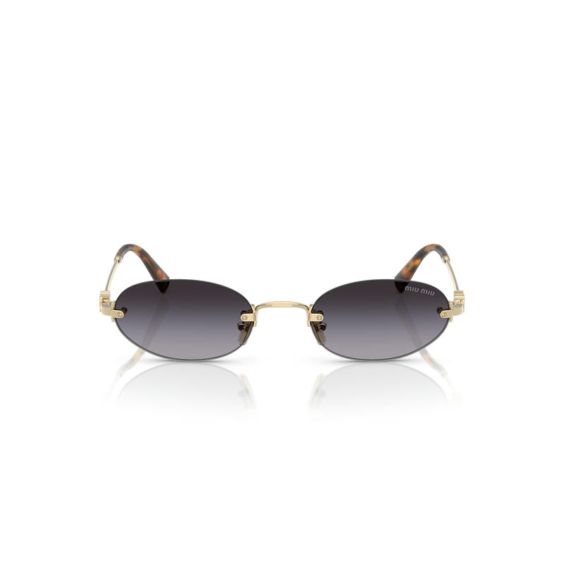 Óculos de Sol Miu Miu Oval Dourado Feminino A54S 0MU A54S ZVN10R51