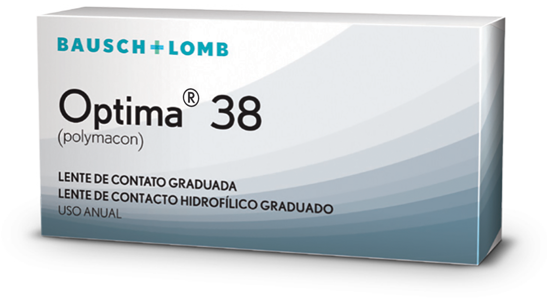 OPTIMA 38 — embalagem oficial Bausch + Lomb