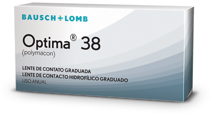OPTIMA 38 — embalagem oficial Bausch + Lomb