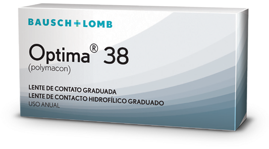 OPTIMA 38 — embalagem oficial Bausch + Lomb