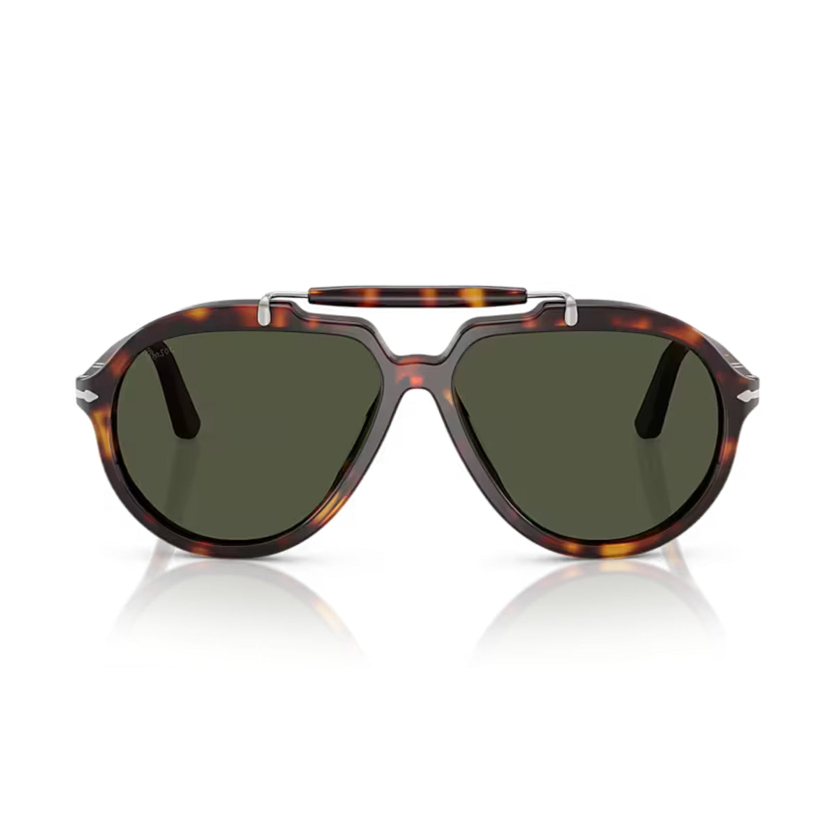 Óculos de Sol Persol Senna 0202S Tartaruga com Lentes Verdes — vista 2