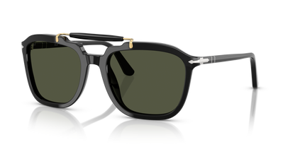 Óculos de Sol Persol Senna 0203S Preto com Lentes Verdes — vista 1
