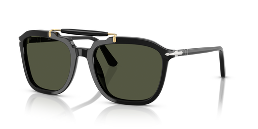 Óculos de Sol Persol Senna 0203S Preto com Lentes Verdes — vista 1