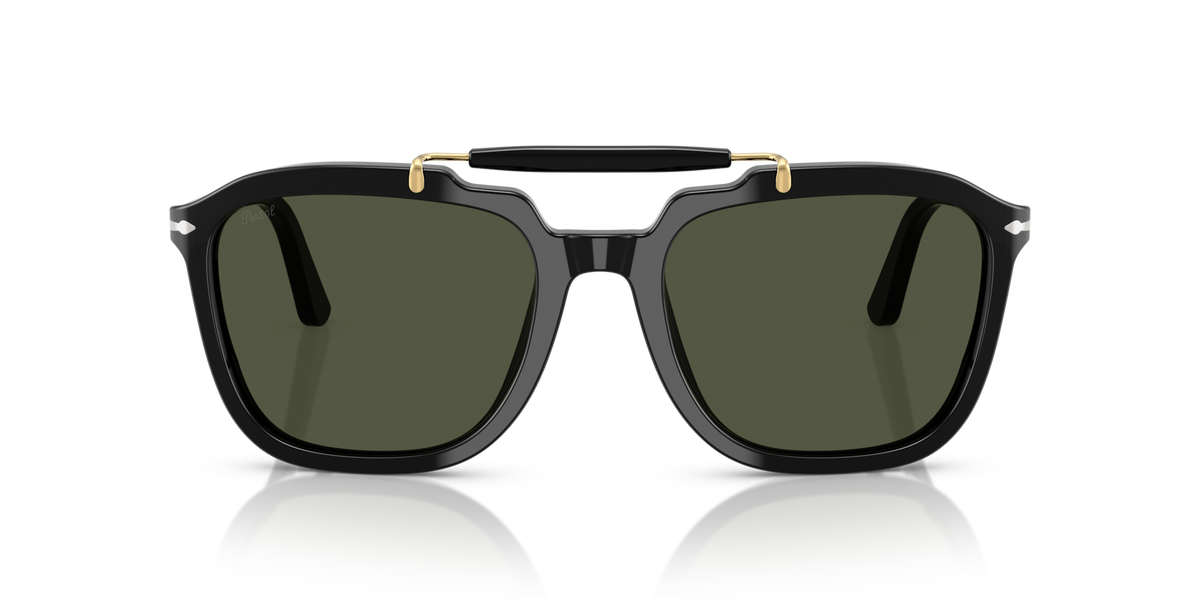 Óculos de Sol Persol Senna 0203S Preto com Lentes Verdes — vista 2