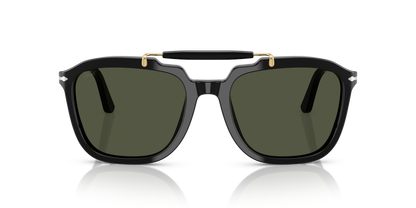 Óculos de Sol Persol Senna 0203S Preto com Lentes Verdes — vista 2