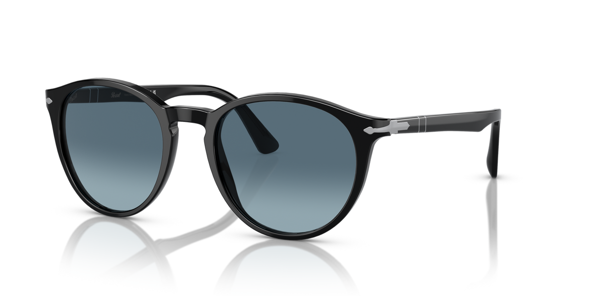 Óculos de Sol Persol 3152S Preto com Lentes Azuis Degradê — vista 1
