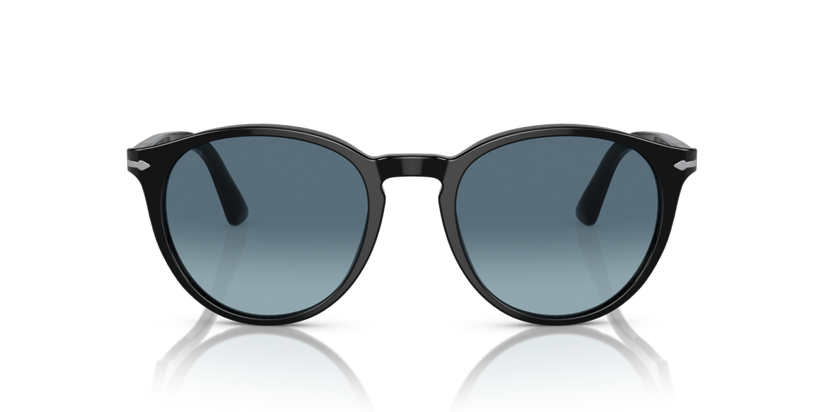 Óculos de Sol Persol 3152S Preto com Lentes Azuis Degradê — vista 2
