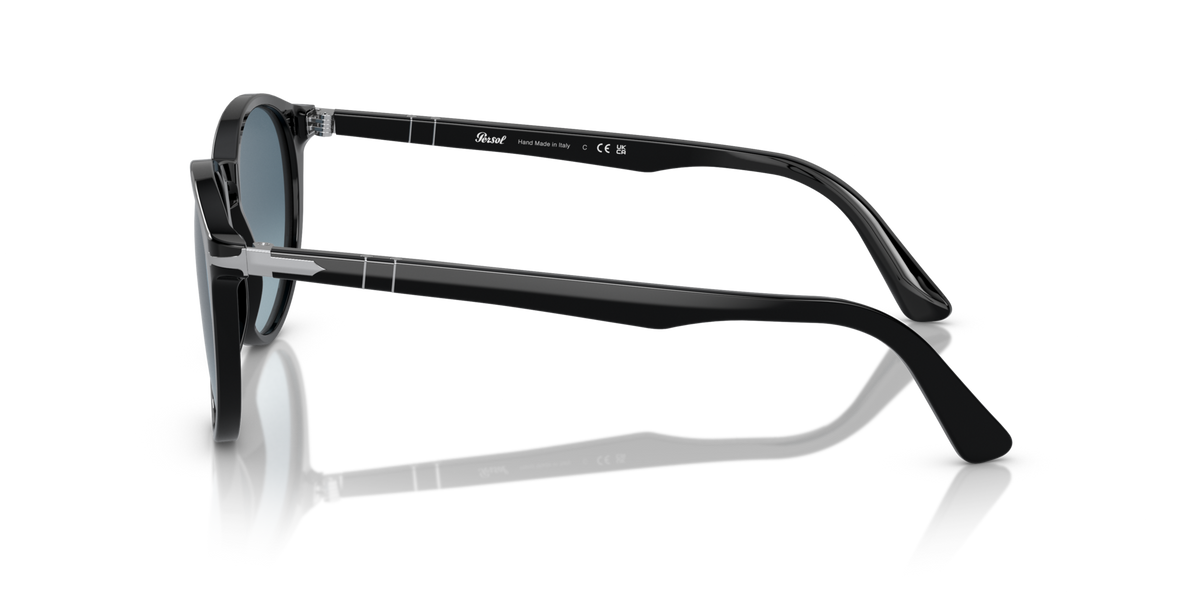 Óculos de Sol Persol 3152S Preto com Lentes Azuis Degradê — vista 3