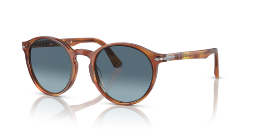 Óculos de Sol Persol 3171S Terra Di Siena com Lentes Azuis — vista 1