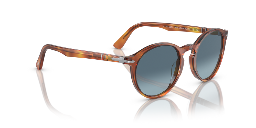 Óculos de Sol Persol 3171S Terra Di Siena com Lentes Azuis — vista 2