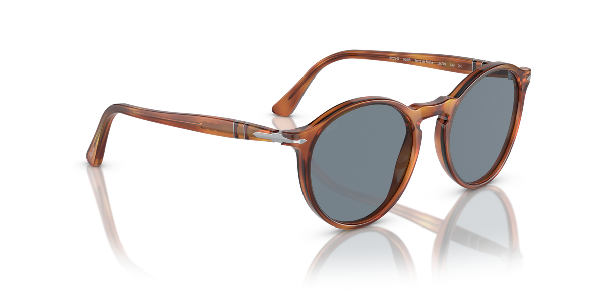 Óculos de Sol Persol 3285S Terra Di Siena Redondo — vista 3