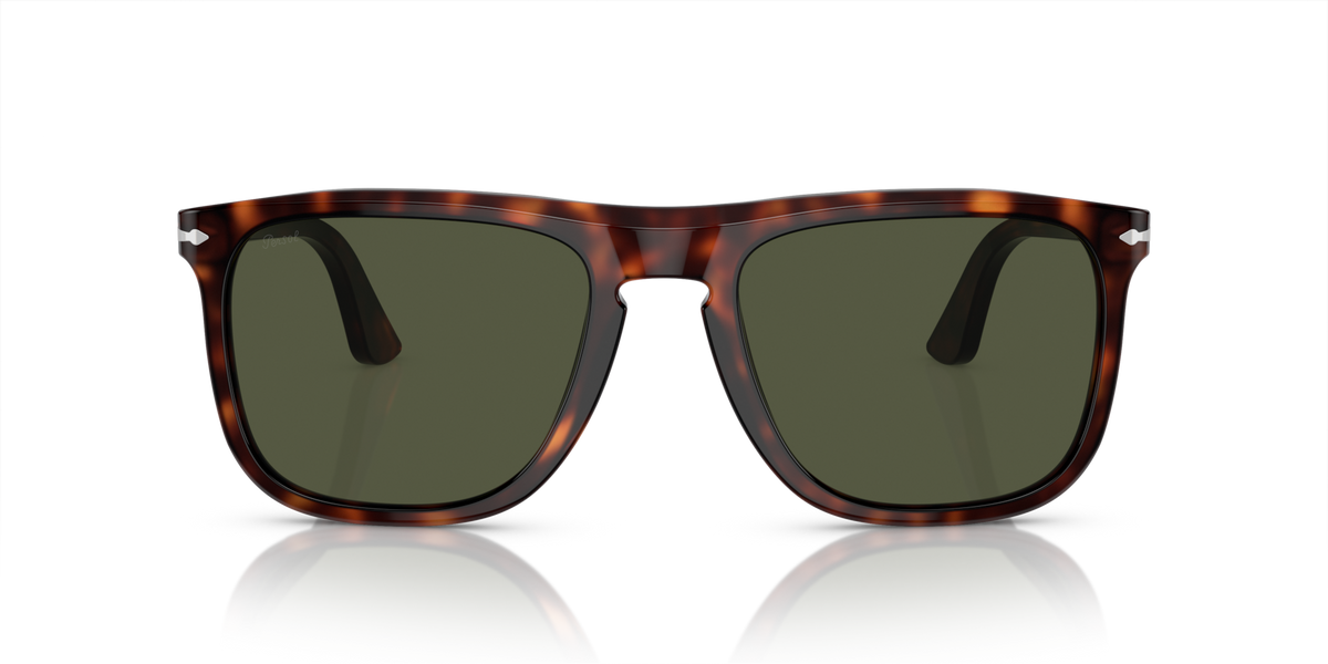 Óculos de Sol Persol 3336S Havana com Lentes Verdes — vista 2